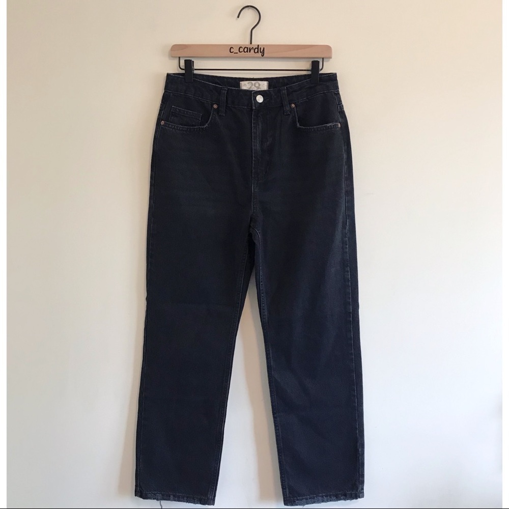 Free People Dakota Straight High Rise Jeans Black
